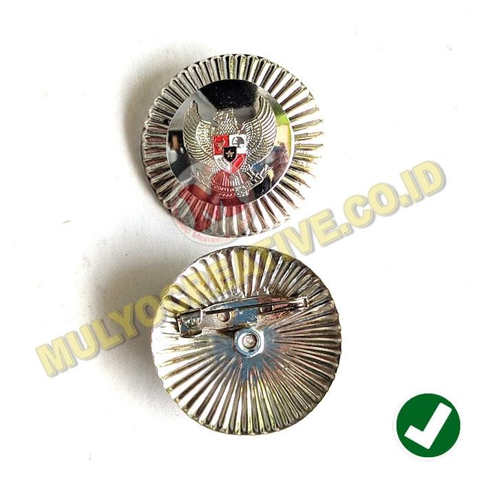 

Tanda Jabatan Lurah 3.5cm Warna Silver Lencana Lurah Pengait Peniti PREMIUM