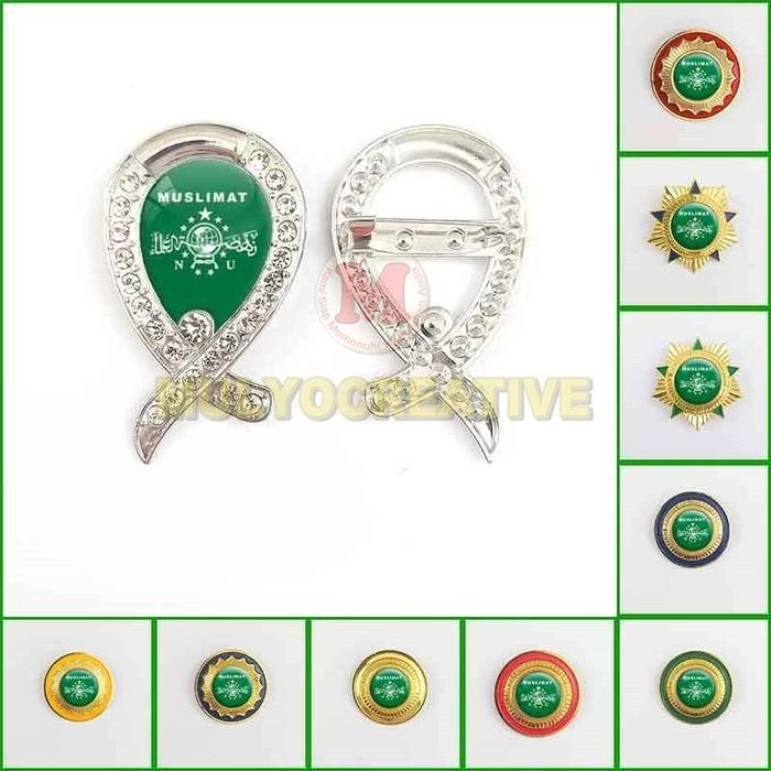 Pin Muslimat NU Pin Bros Logo Muslimat NU Model Premium PREMIUM