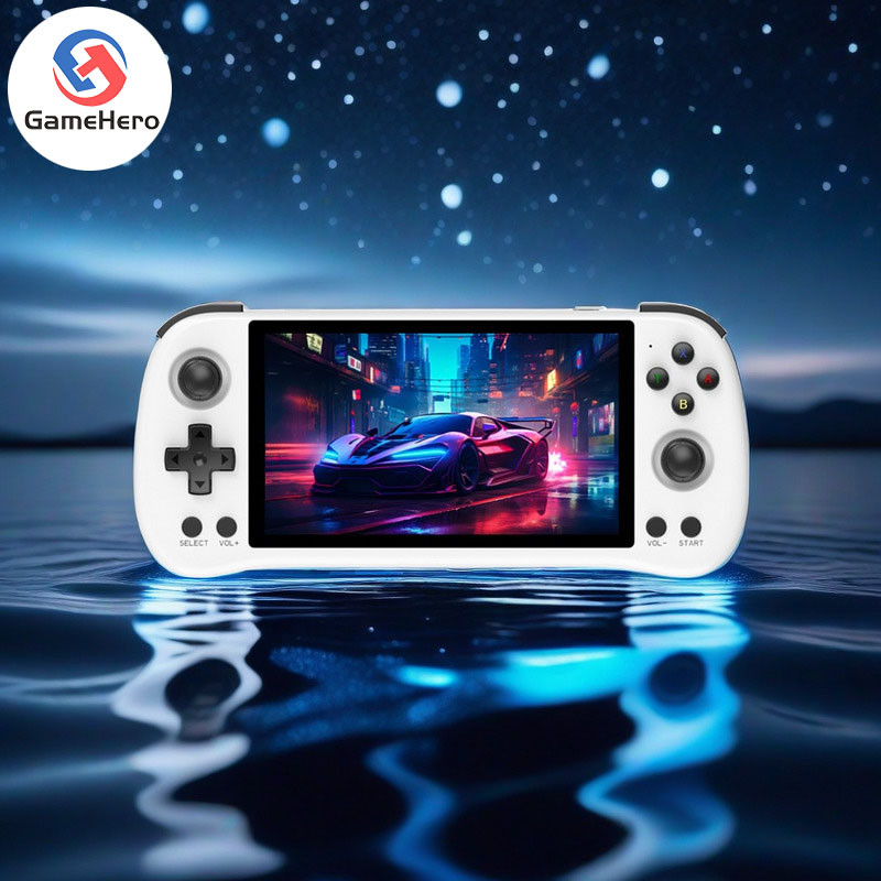 GameHero POWKIDDY X55 White Open-Source Retro Handheld Game Console