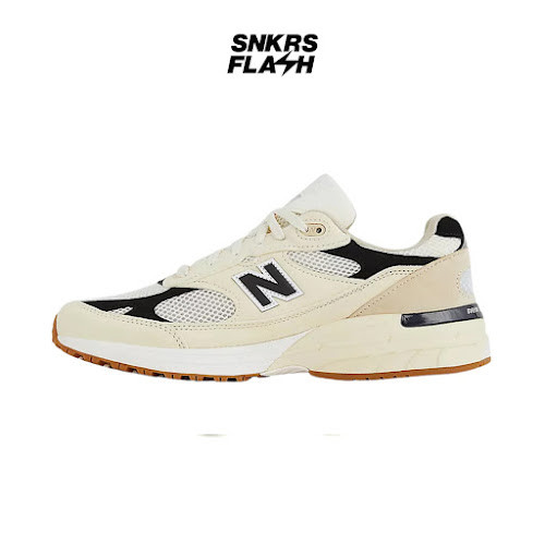 NEW BALANCE 993 MADE IN USA SEA SALT BLACK Sepatu Sneakers Pria - U993WS - Size 41.5