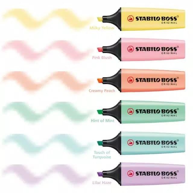 

Paket 6 Warna Highlighter Stabilo Boss Pastel