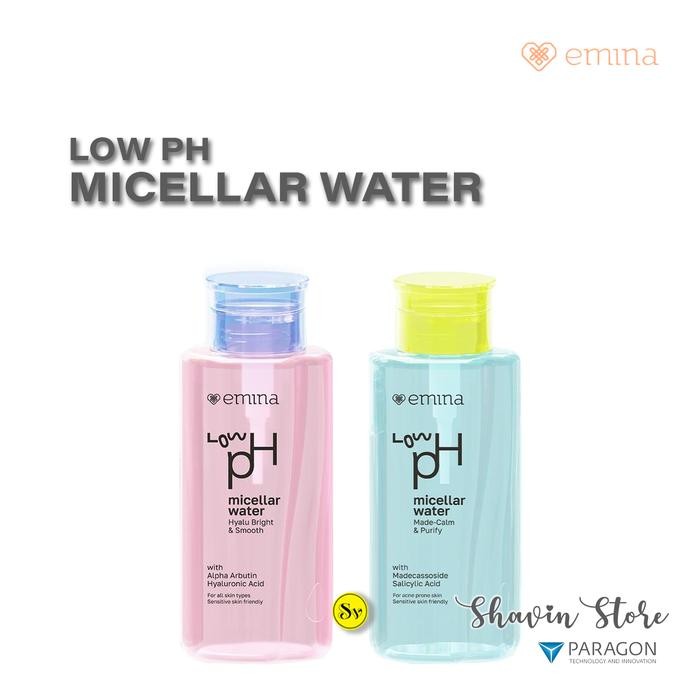 Emina Low pH Micellar Water Made-Calm & Purify HyaluBright & Smooth Pembersih Wajah Double Cleansing