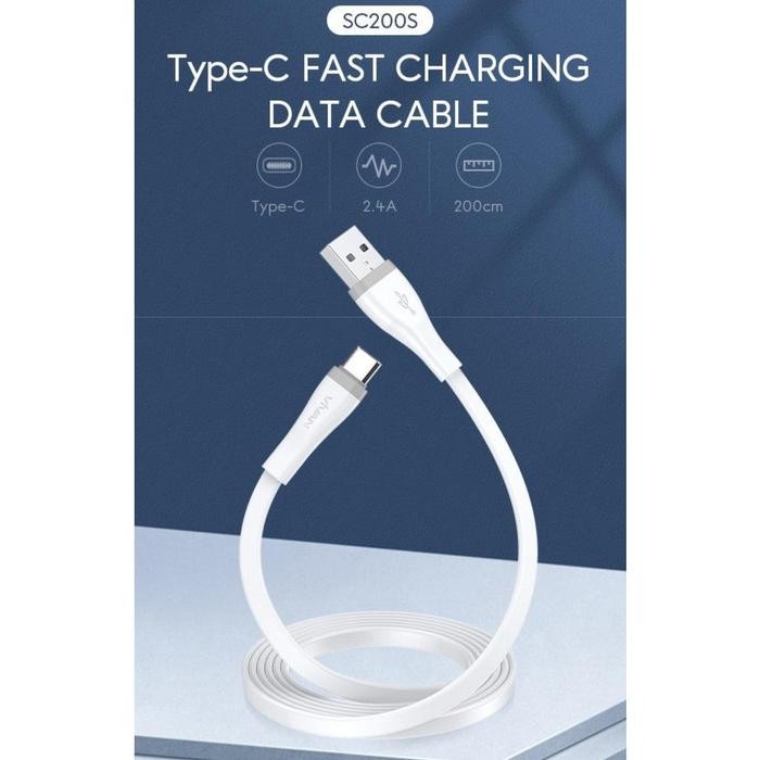 Vivan SC200s Kabel Data USB Type-C 2.4A Fast Charging 2M *