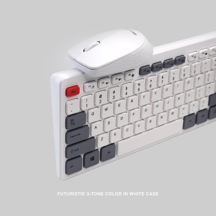 Rexus Km8 : Combo Keyboard + Mouse Wireless, Baterai Tahan Lama, Pasangan Ideal Untuk Komputer Anda