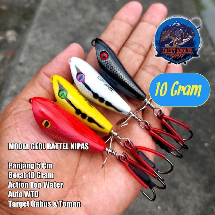 Geol Rattel Kipas Umpan Casting Gabus Toman Raz Lure