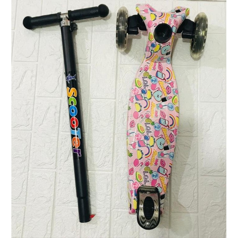 21St Scooter Otoped Motif Anak Skuter Anak Roda 3 PINK