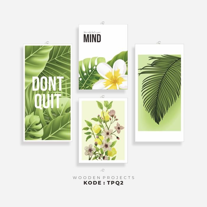 Wooden Projects Set Hiasan Dinding Pajangan Rumah Aesthetic Dekorasi Kamar Polaroid Tropical - TPQ