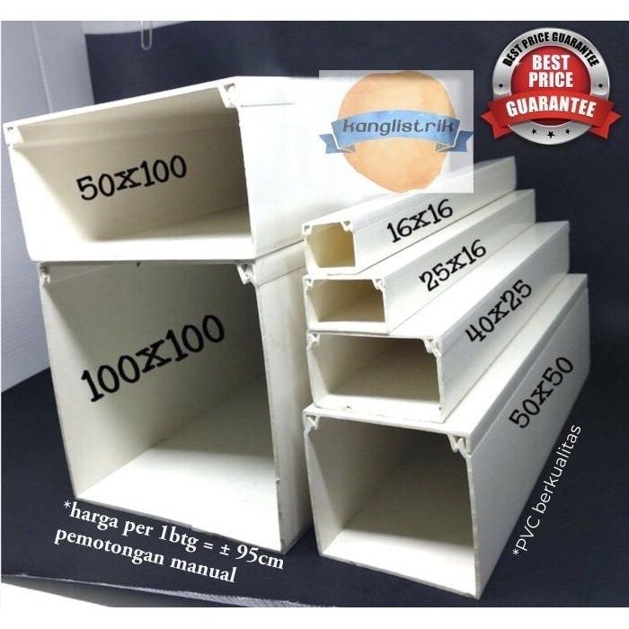 Kabel Duct Kabel Dak 50X50 Mm Pvc Putih.