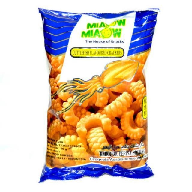 

Miaow Miaow Cuttlefish Flavour Kerupuk 60 Gram Snack Import Malaysia