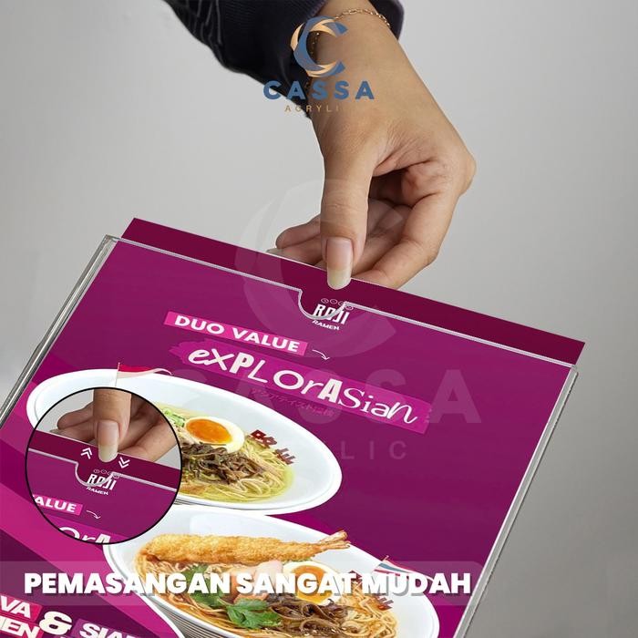 

Acrylic Pocket Frame / Akrilik Tempel / Display Brosur A3