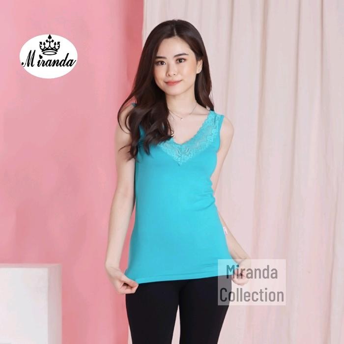 87Q5 Tanktop Miranda / Tank Top V-Neck Renda - Miranda 7369