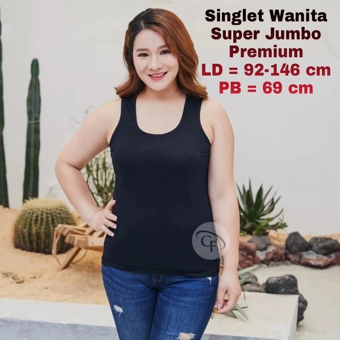15ED Singlet Wanita Super Jumbo Premium / Singlet Wanita Big Size