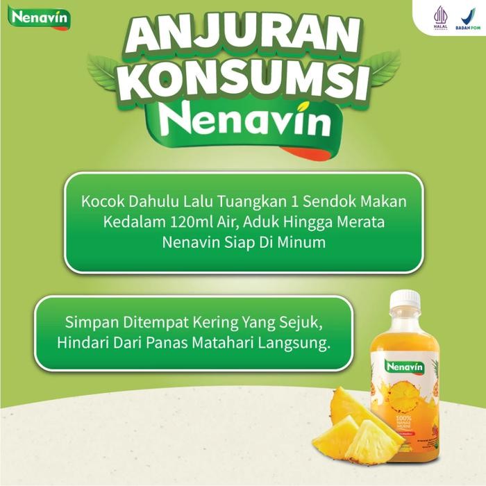 

Nenavin - Cuka Nanas Atasi Lonjakan Gula Darah Tinggi & Kesehatan Tubuh - 100% Nanas -Gratisongkir
