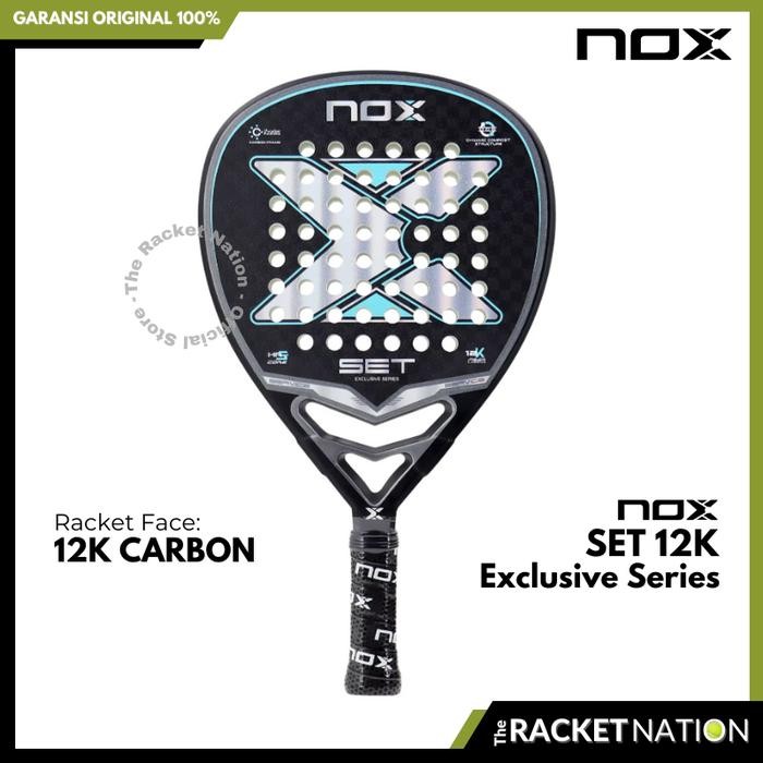NOX SET Exclusive Series 12K CARBON Original Racket Raket Padel NOX SET 12K CARBON