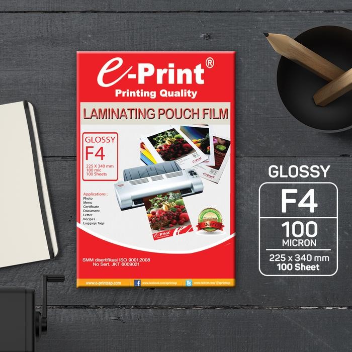 

DKF9 Plastik Laminating Pouch E-Print Ukuran F4