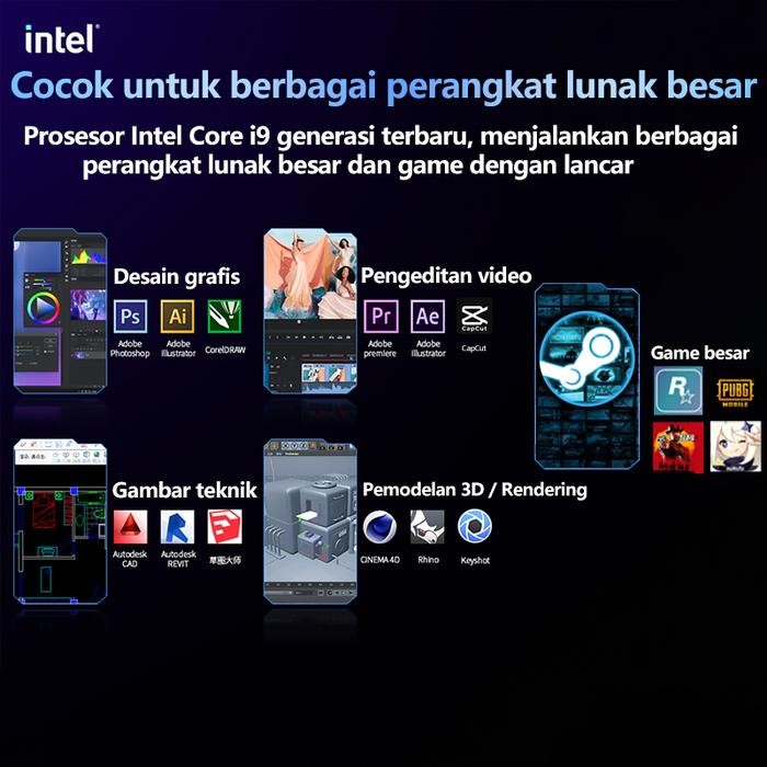 Bebas Ongkir Baru Prosesor Intel Generasi core i9 Laptop Terbaru untuk Gaming dan Kerja di Rumah