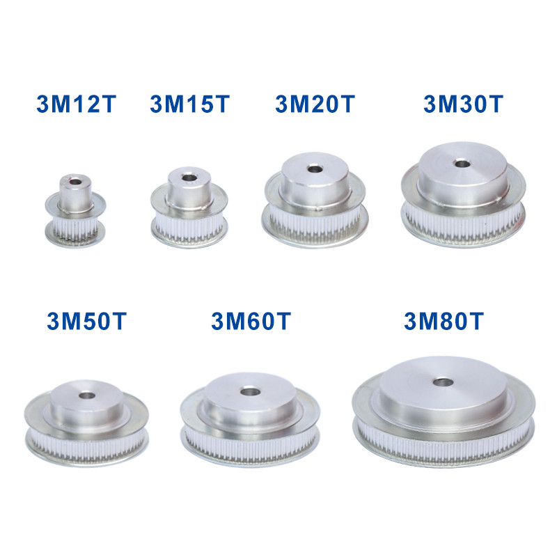 Timing Pulley 3M-15T/16T/17T/18T Aluminum Material Belt Pulley Process Hole 5 mm Slot Width 11mm For