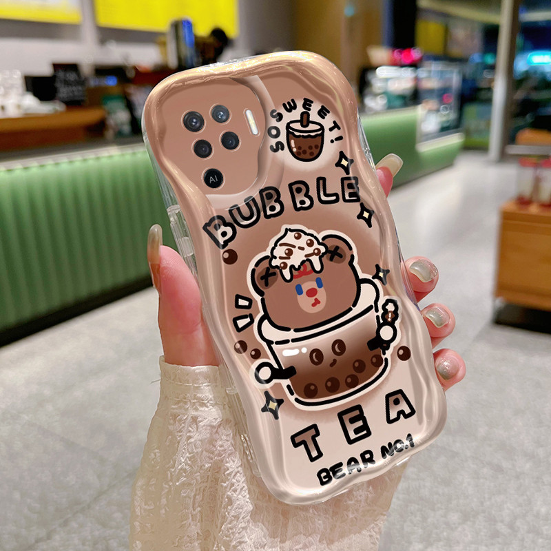 Casing Hp Untuk OPPO A94 F19 Pro Reno 5F Reno 5 Lite Reno5 F Reno5 Lite Case Casing pole Kopi beruan