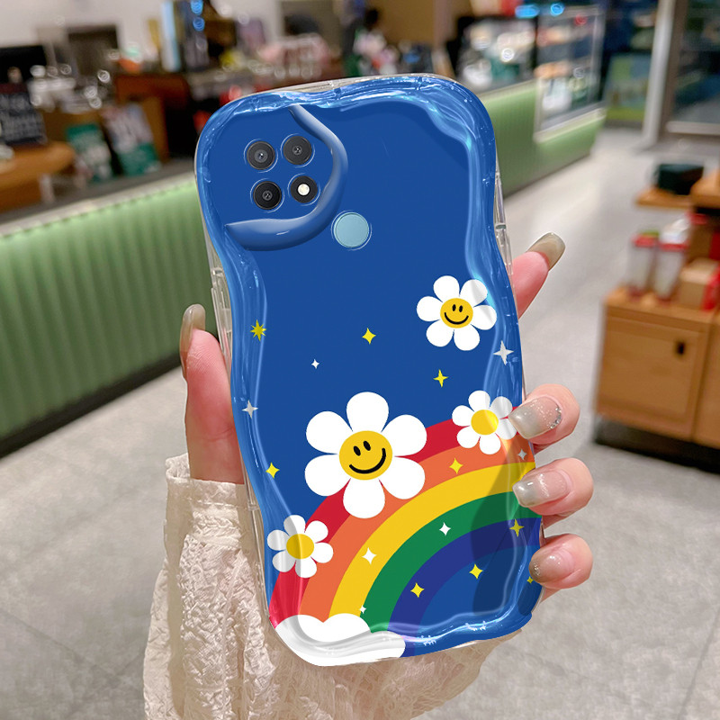 Casing Hp Untuk OPPO A15 A15s A35 Case Casing pole Pelangi Daisy Kasing HP Kesing Silikon Softcase w