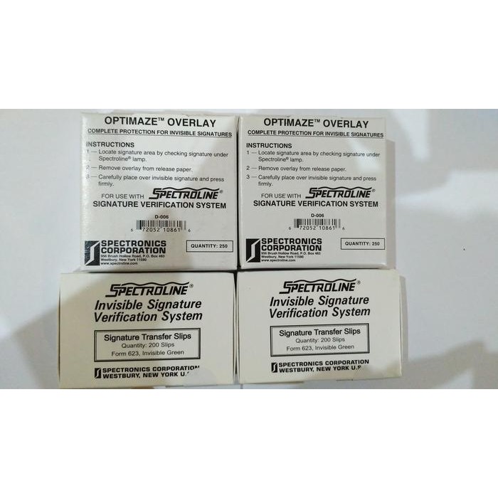 

Spectroline Overlay, Spectroline Signature, Distributor Spectroline