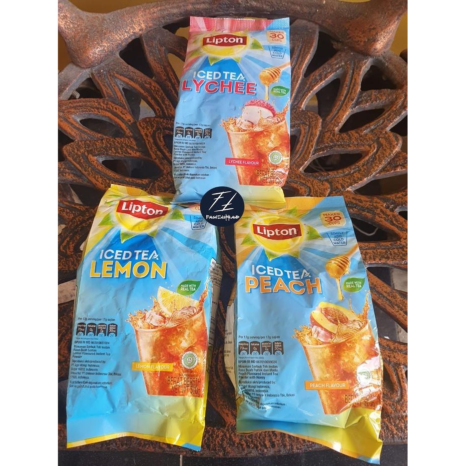 

NWFK Teh Serbuk Lipton Ice Iced Lychee / Lemon / Peach Tea 510Gr 30 Cups