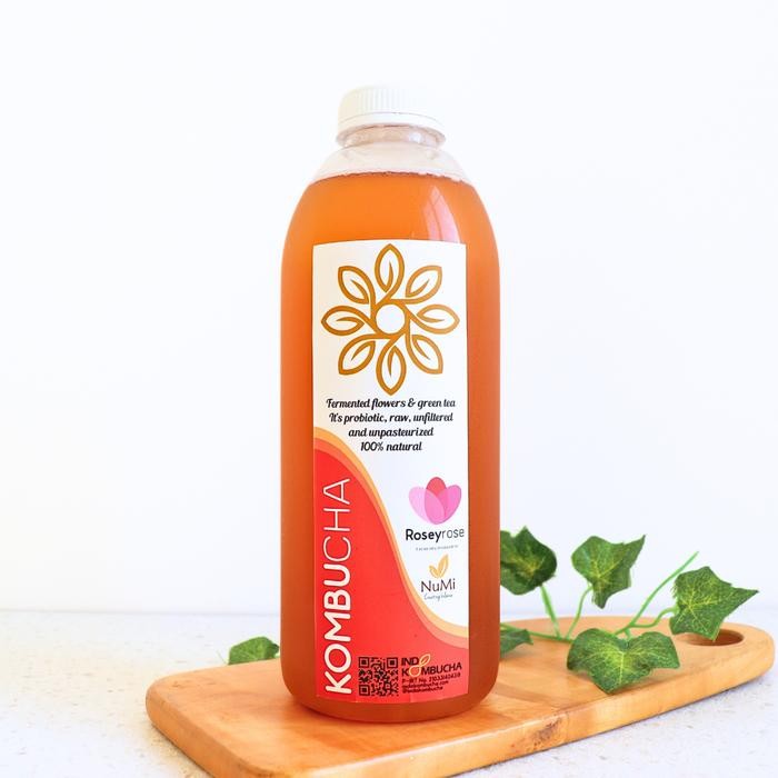 

8SXE 1L Rosey Rose Kombucha Teh Probiotik 1000Ml - Indokombucha