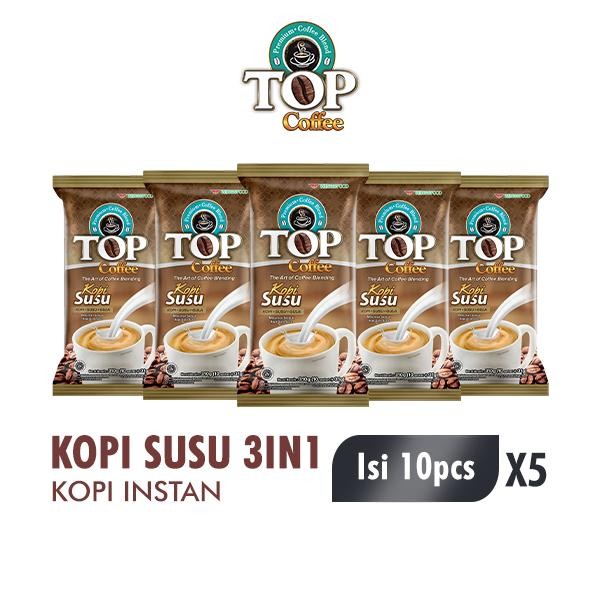 

8SXE Top Coffee Kopi Susu 3In1 31G Isi 10Pcs X5