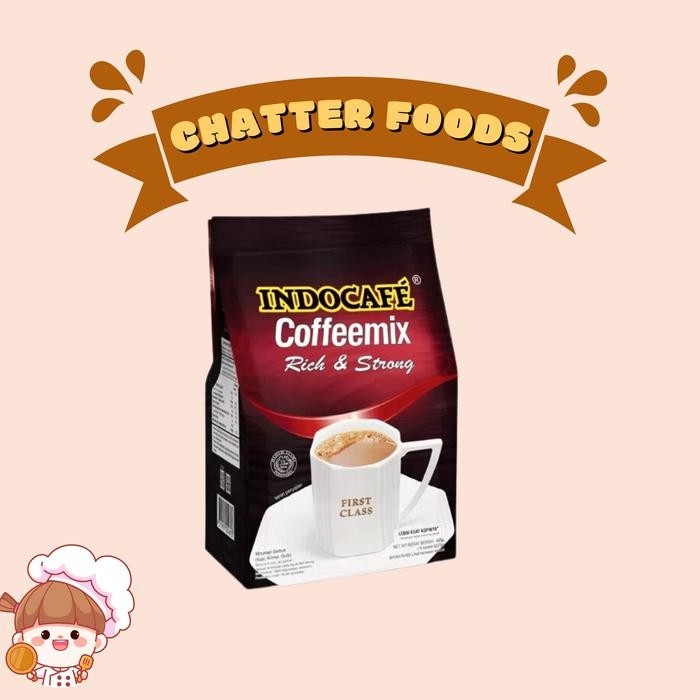 

8SXE Kopi Kemasan Indocafe Coffeemix Rich & Strong Isi 15 Sashet Halal Coffee Instan