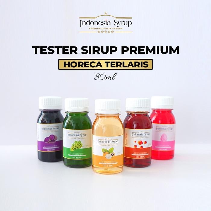 

8SXE [Tester] Sample Sirup Premium Aneka Rasa Flavoured Syrup Sirop 80 Ml