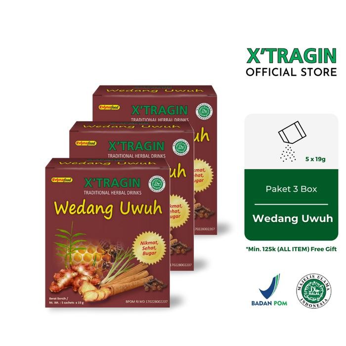 

8SXE X'Tragin Wedang Uwuh Minuman Bubuk Paket 3 Box