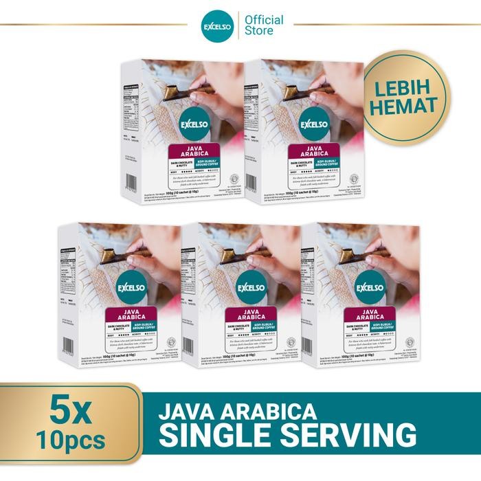 

8SXE Excelso Kopi Single Serving Java Arabica Pack Of 5 Folding Box