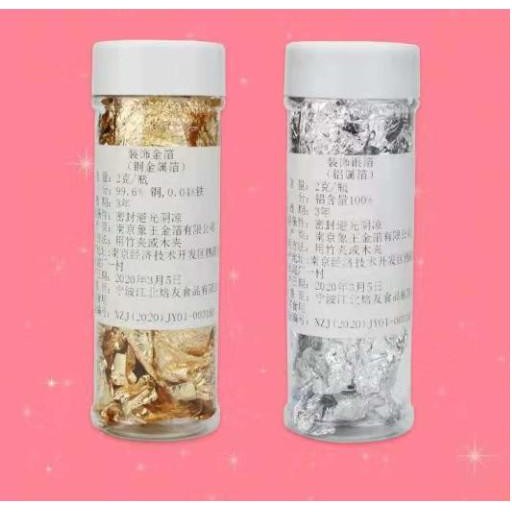 

Ready Foil Edible Dekorasi Cake / Foil Edible Gold / Foil Edible Silver