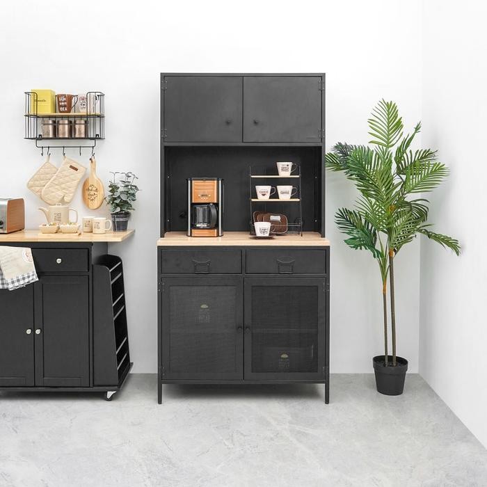 Sale Informa Levon Kabinet Dapur High Metal - Hitam