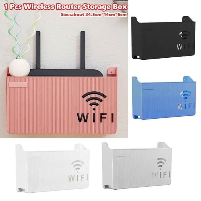 (Expert) Wall-mounted Wireless Wifi Router Box Office Media Decor Console Wifi Box Wireless Storage
