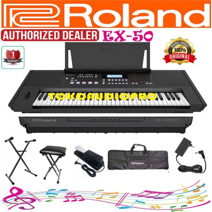 Keyboard Roland Ex50 Arranger Keyboard Roland Ex-50 Paket