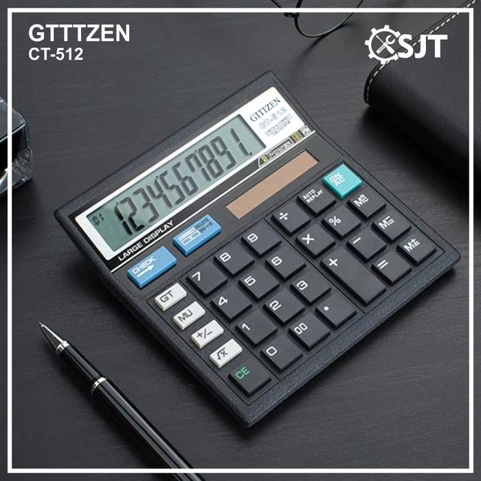 

(Gln) - Sjt - Kalkulator 12 Digit Check Gtttzen Ct-512 Calculator Check Dual 2 Power