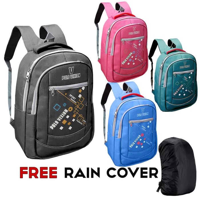 Tas Sekolah Anak Sd Perempuan Polo Vixion Gratis Jas Hujan