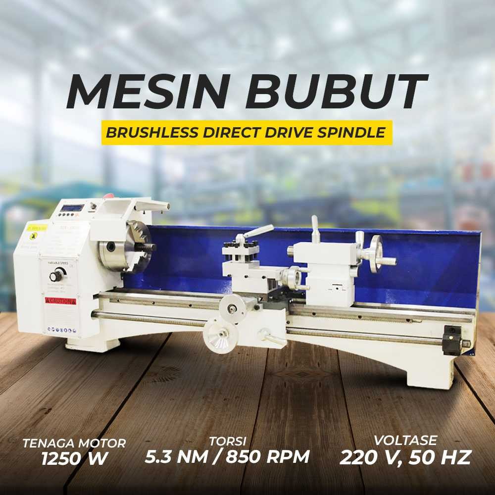 

Mesin Bubut Mini Lathe DC Brushless Direct Drive Spindle 1250W - MX-S650