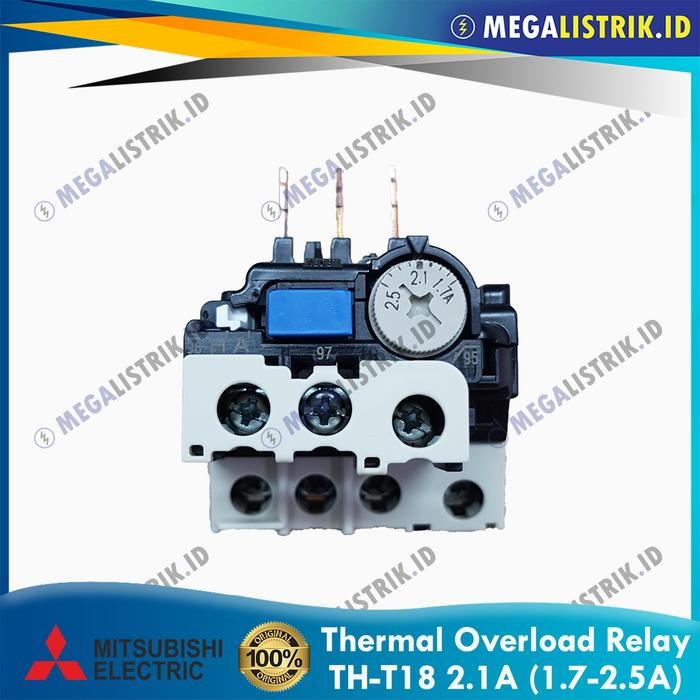 Hot Sale Mitsubishi TH-T18 2.1A ( 1.7-2.5A ) / Thermal Overload Relay THT18 2.1 Ampere Terbatas
