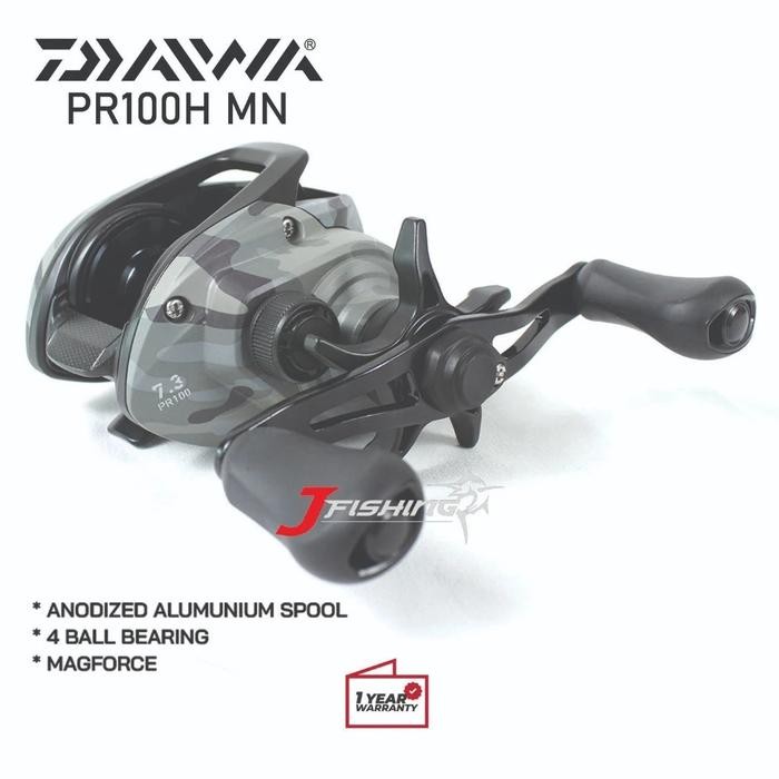 Reel BC DAIWA PR 100H CAMO Handle Kiri & Kanan Bait Casting Gabus Toman Rawa Resmi