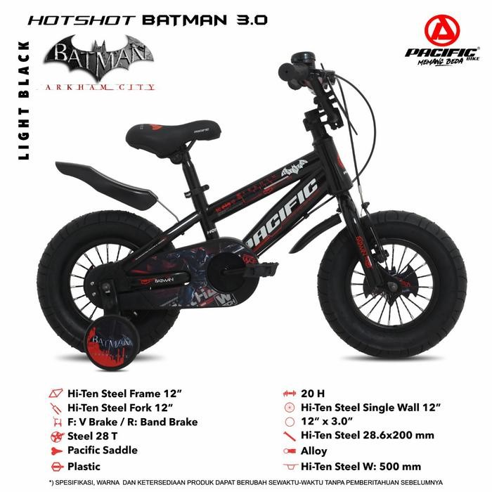 Sepeda BMX 12 inch Merk Pacific Batman