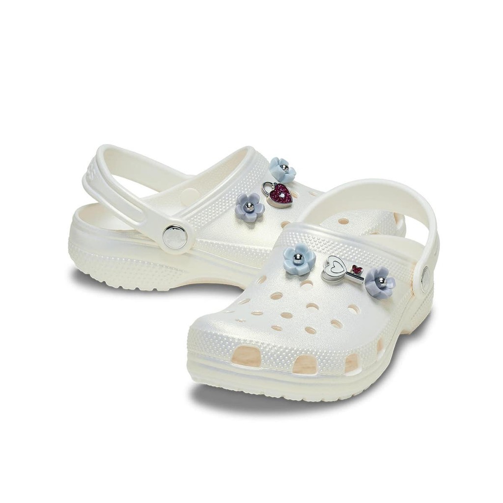 1 CROCS ORIGINAL STORE 100% - classic iridescent charm kids clog