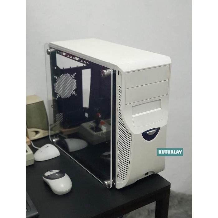 Casing Vintage Desktop mATX CPU Jadul Retro Custom Akrilik Retrobright *