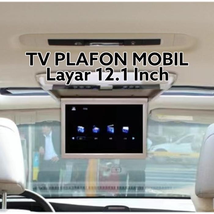 TERLARISS TV PLAFON MOBIL LAYAR 12.1 INCH MP5 RESOLUSI HD 1280X720.