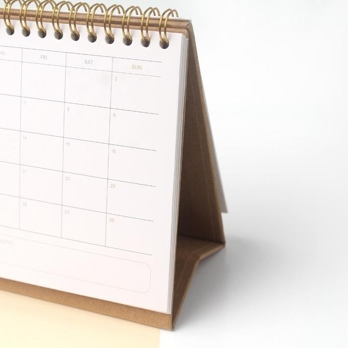 

bukuqu Desk Calendar 2025 Uk B6 Kraft - Kalender Meja - Kalendar Board - Monthly Calender