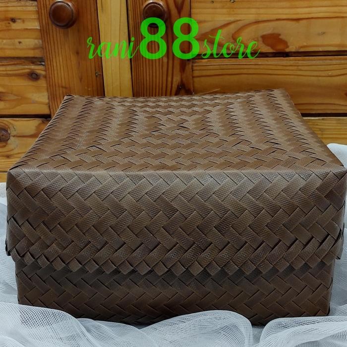 PREMIUM Anyaman besek plastik coklat