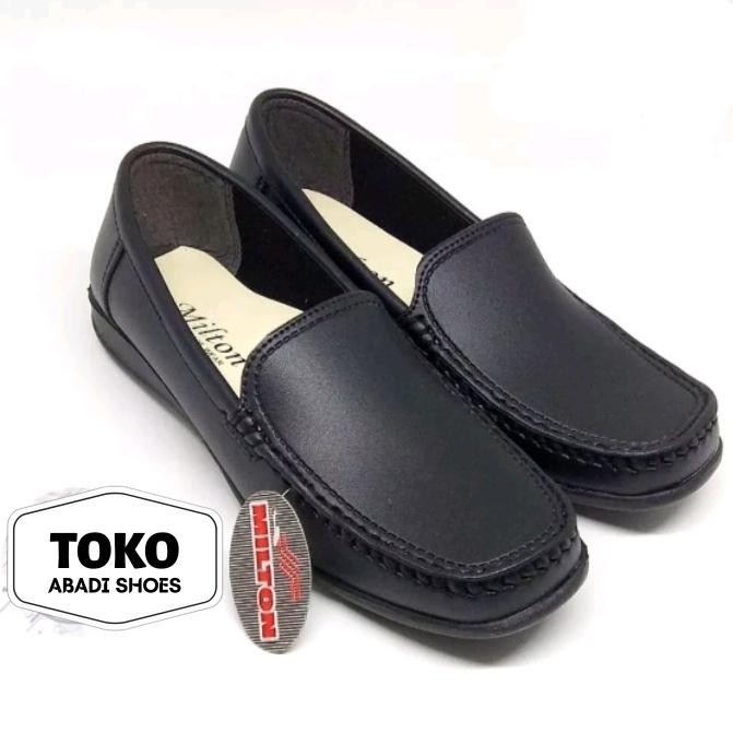 Sepatu Pantopel Wanita Milton Mm Hitam / Sepatu Pantopel Sekolah Ori