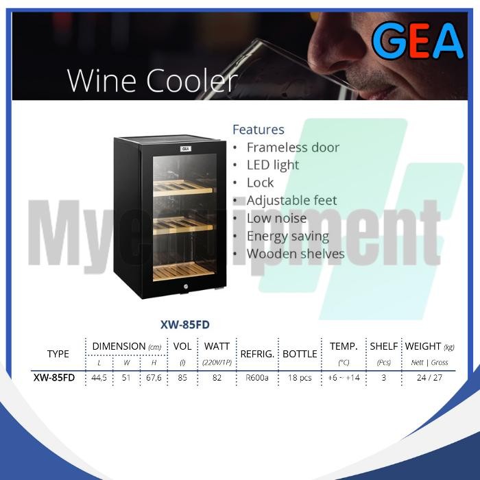 WINE COOLER DISPLAY WINE GEA  XW-85FD