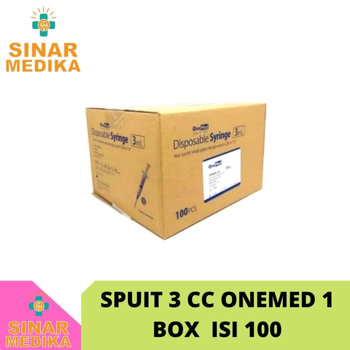 Spuit 3 cc Onemed 1 box isi 100