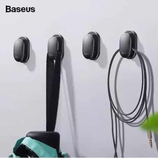 TB2D Baseus Clip Suction Hook Gantungan Kabel Organizer Untuk Mobil Dinding